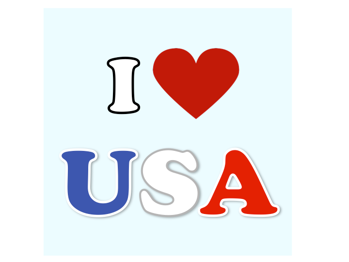 I love (pays)...USA...Etat-Unis...