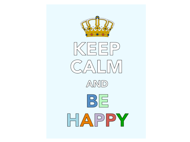 KEEP CALM and Be Happy