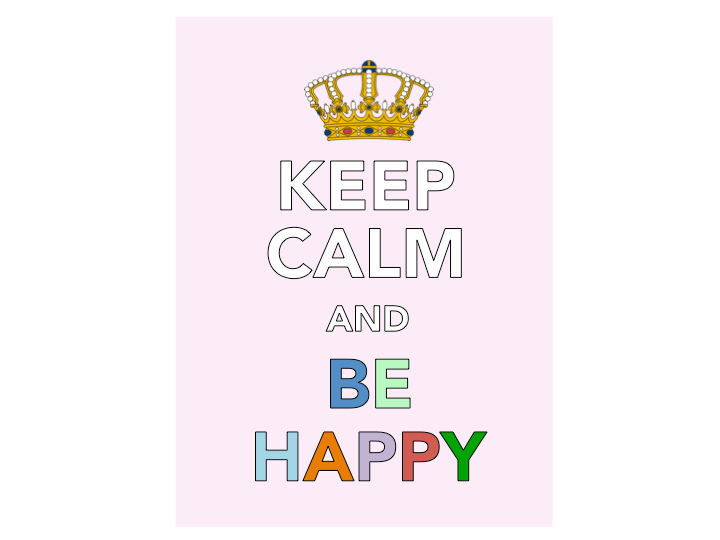 KEEP CALM and Be Happy