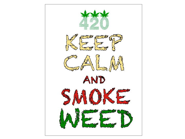 KEEP CALM and smoke WEED/CBD