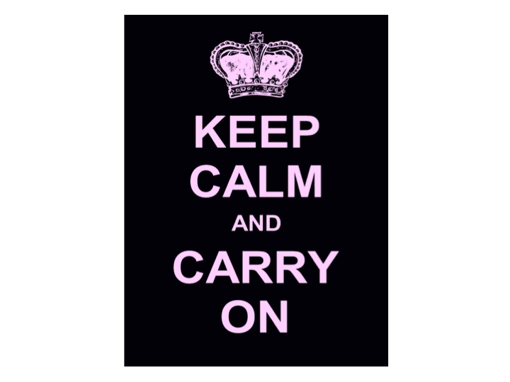 KEEP CALM and Carry on