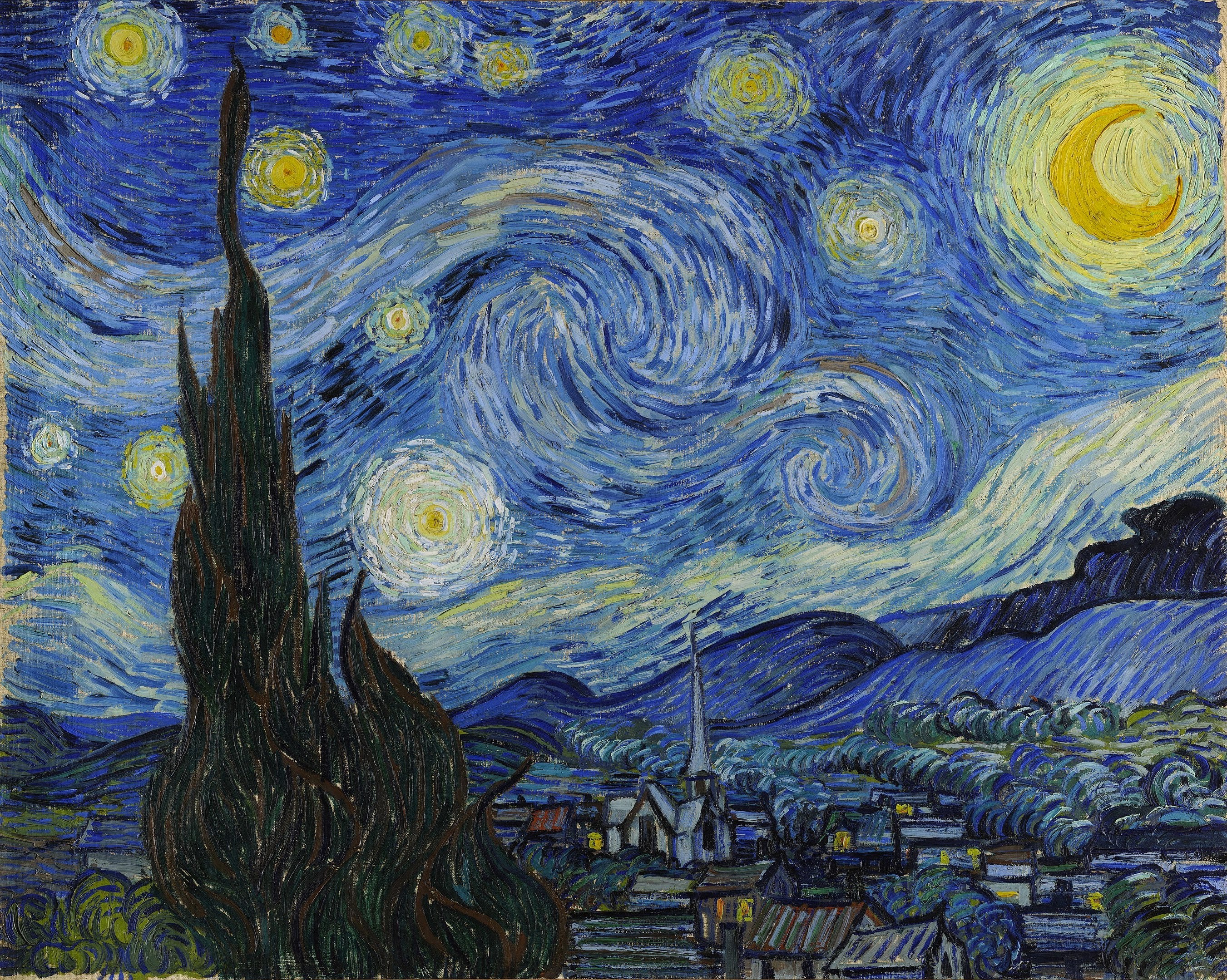 peinture-Hollandais- Van Gogh /Nuit étoilée