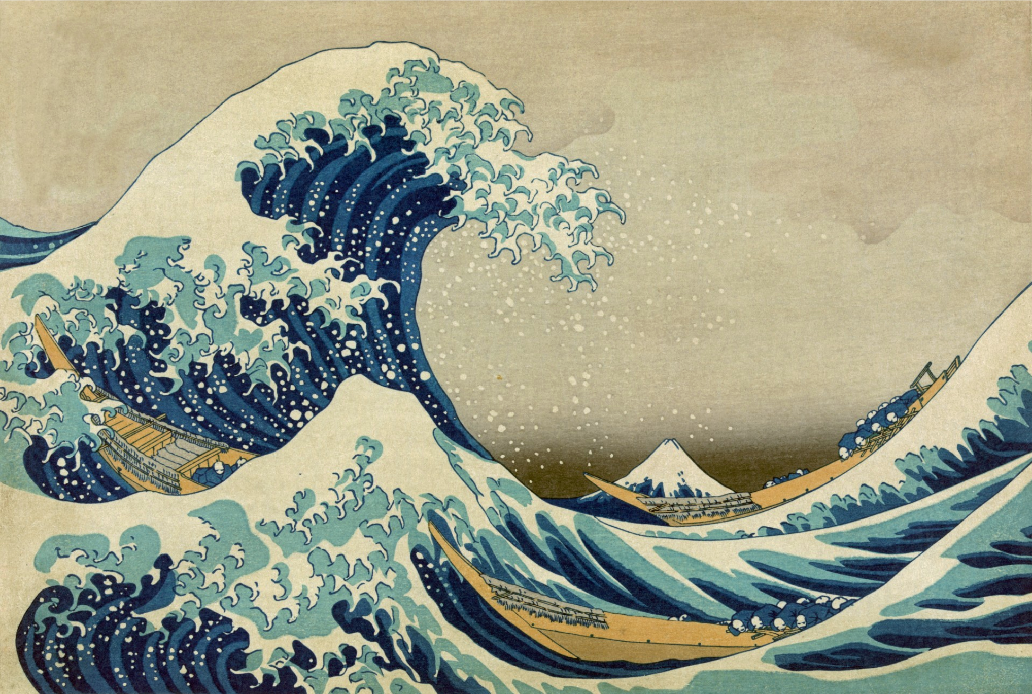 peinture-japon- Hokusai /La grande vague de Kanagawa ( 神奈川沖浪裏 )
