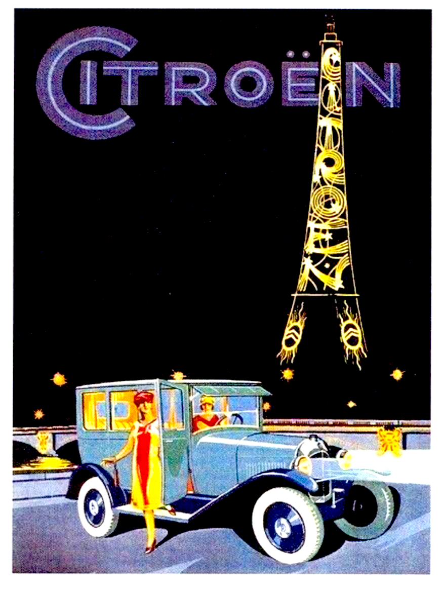 affiche vintage /voiture 1925 Citroën