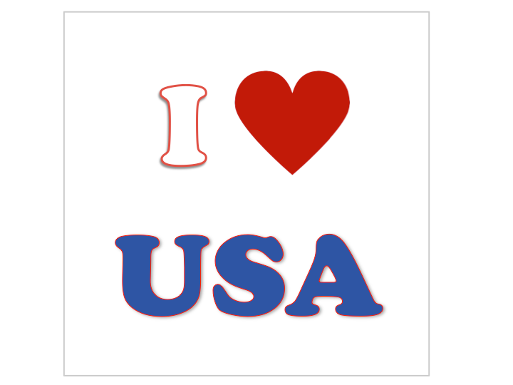 I love (pays)...USA...Etat-Unis...