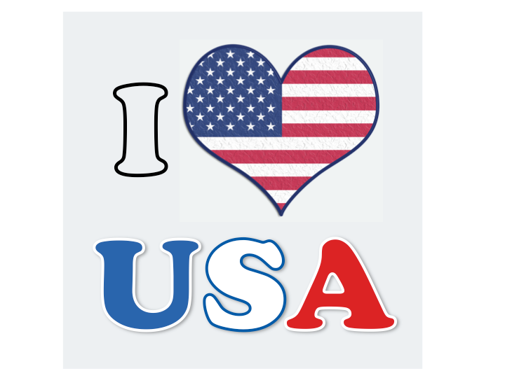 I love (pays)...USA...Etat-Unis...