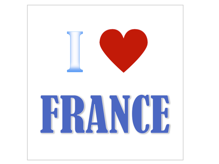 I love (pays)...France