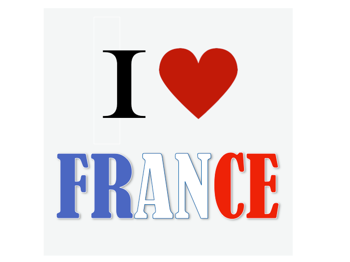 I love (pays)...France