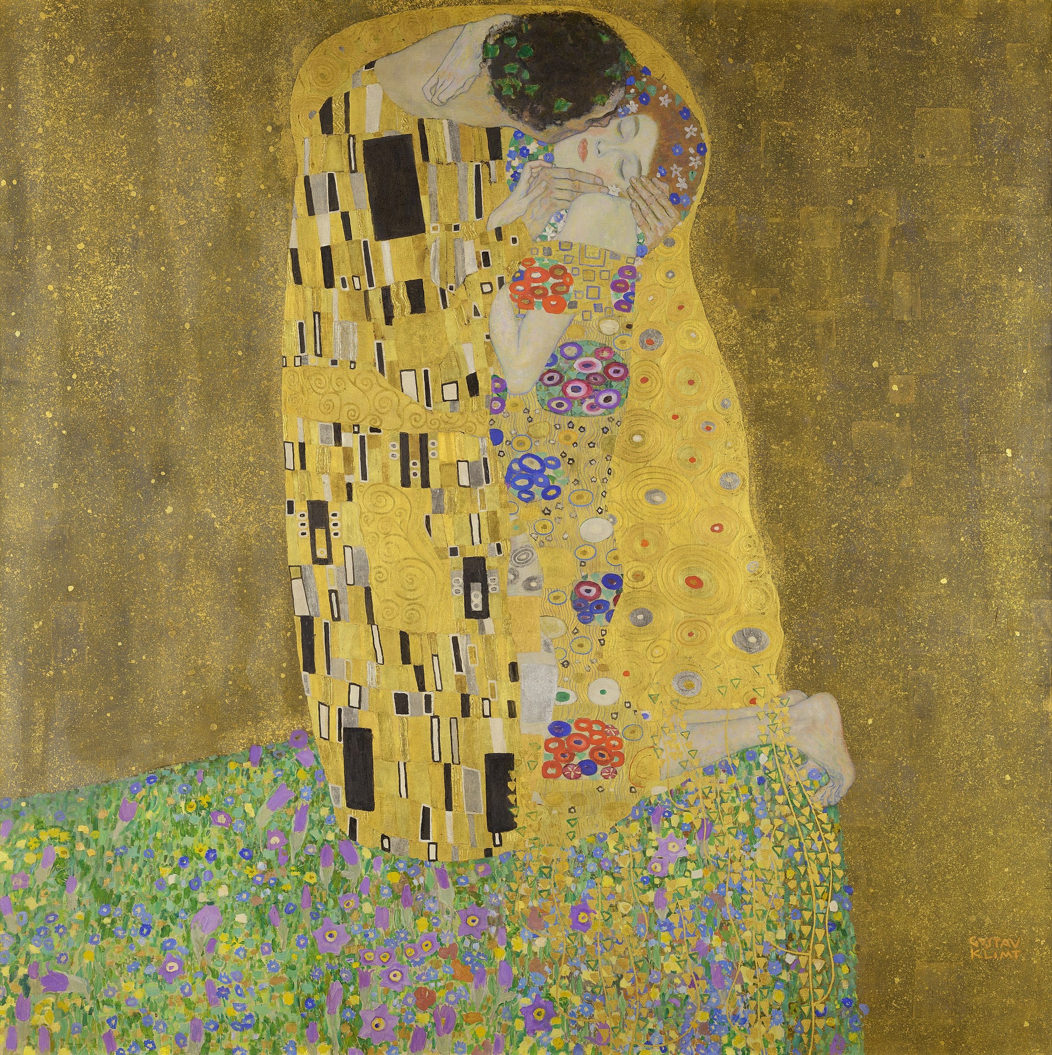 peinture-autrichienne- Klimt /Le baiser