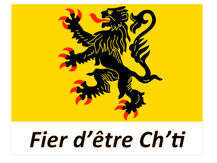 drapeau région -F - Nord Pas de Calais - fier