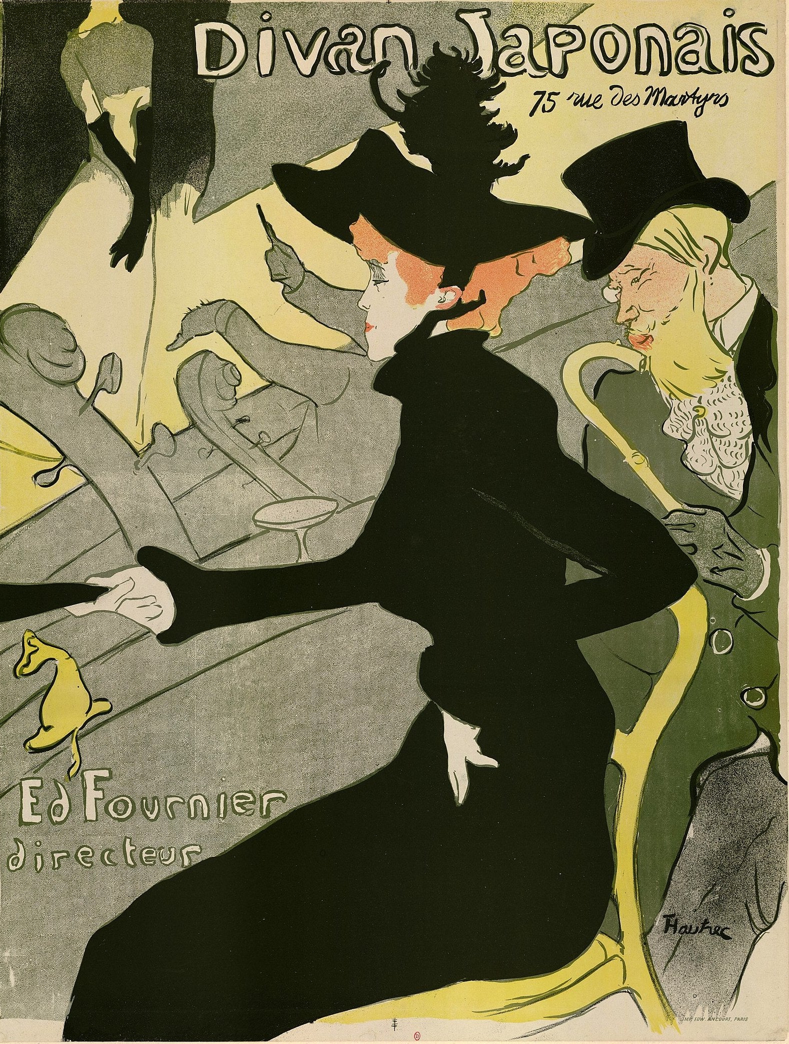 peinture-français- Toulouse-Lautrec /Le divan japonais