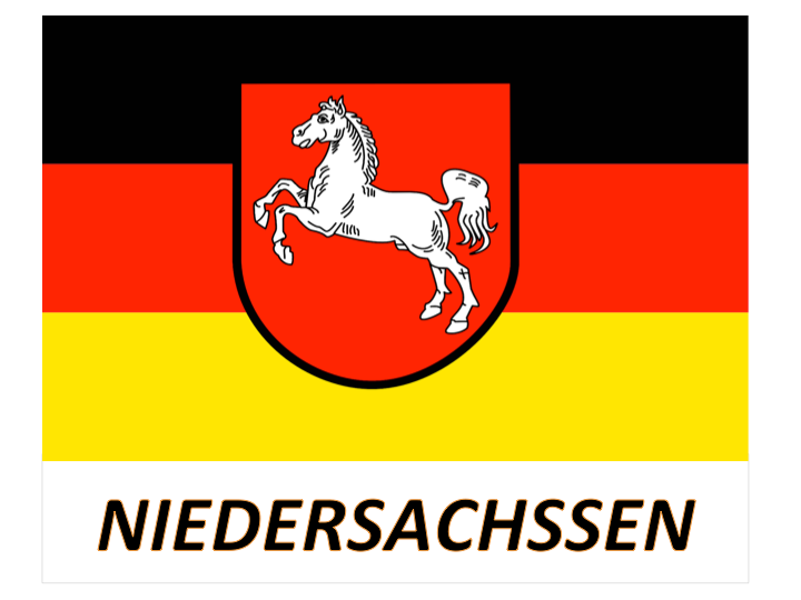 drapeau land - Niedersachsen Basse Saxe