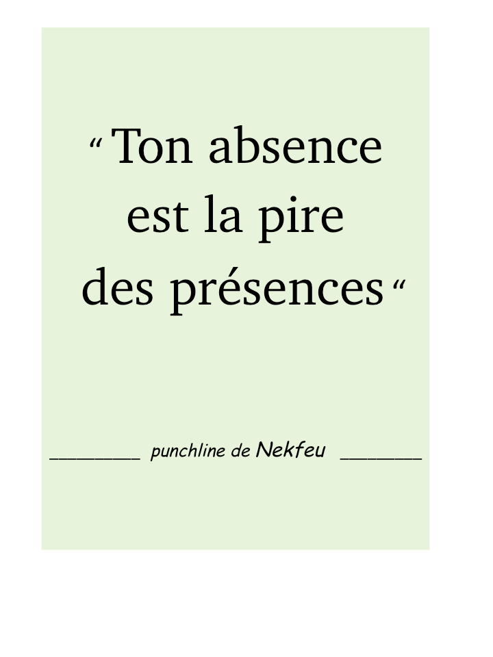 punchline RAP de Nekfeu