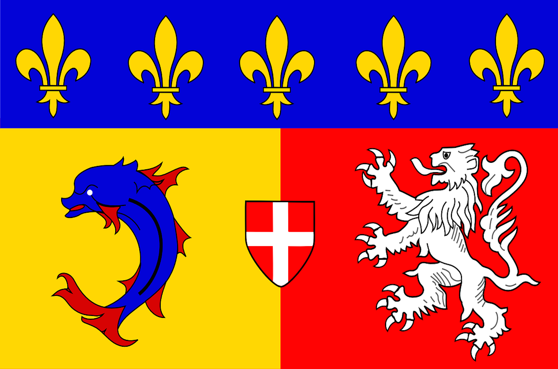 drapeau région -F - Rhône Alpes