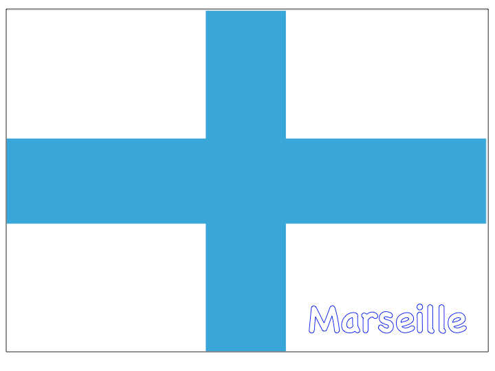drapeau ville - France/Frankreich/Francia - Marseille