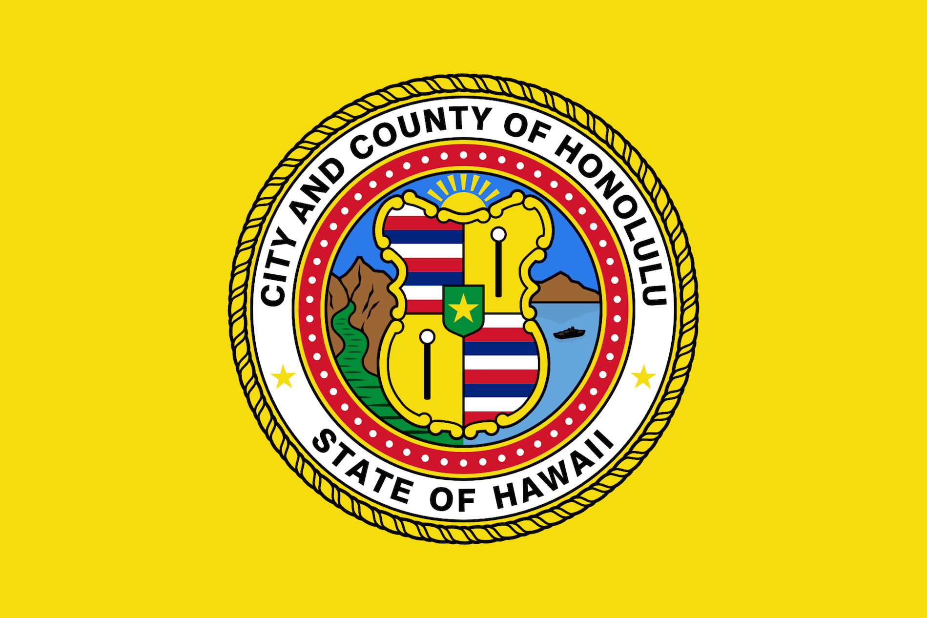 drapeau ville - United-States/États-Unis - Hawaï Honolulu