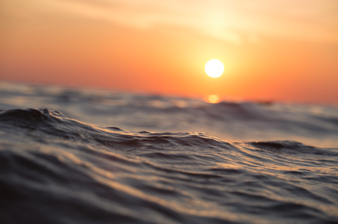 nature - coucher de soleil / pleine mer
