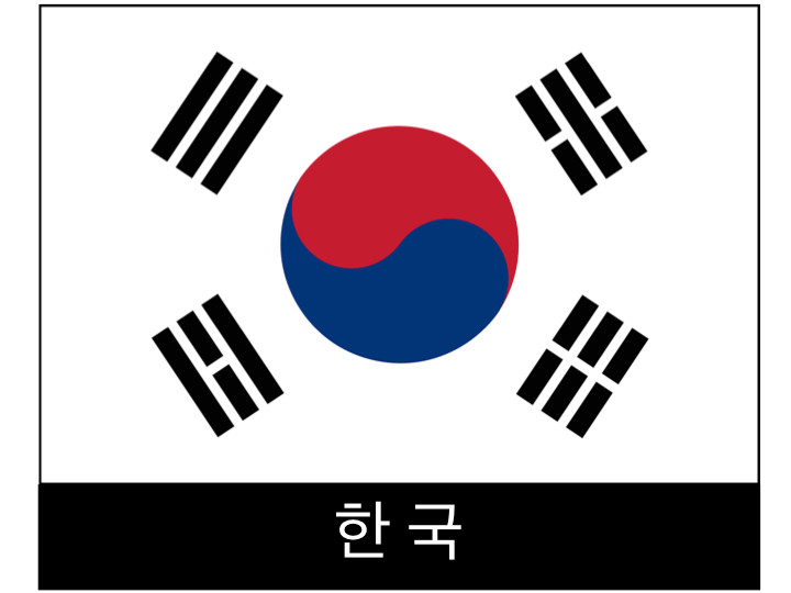 Landesflagge - Südkorea / 대한민국