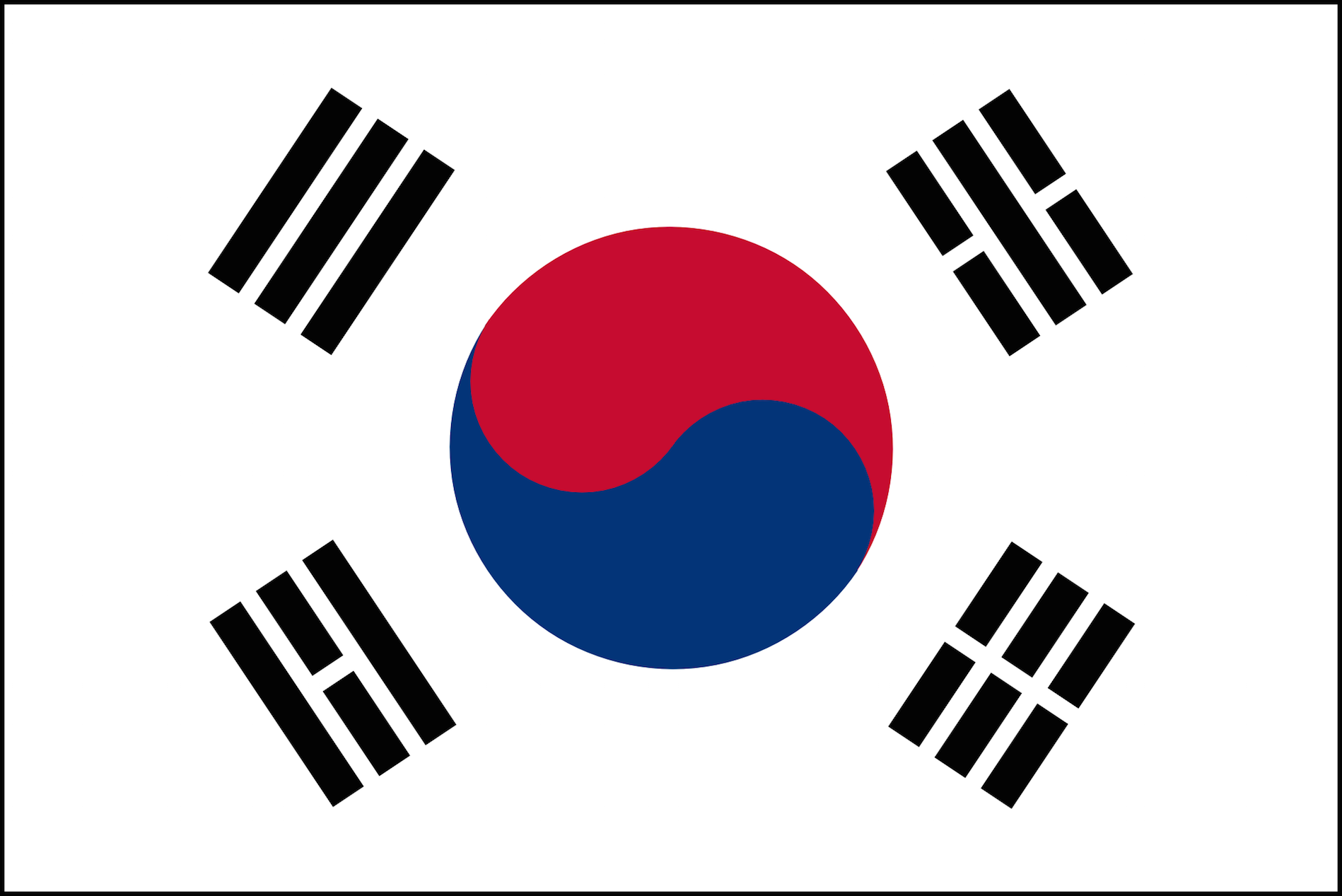 Landesflagge - Südkorea / 대한민국