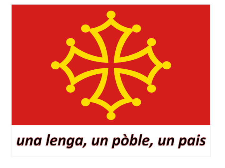 Regionsflagge -F – Okzitanien – eine Länge 